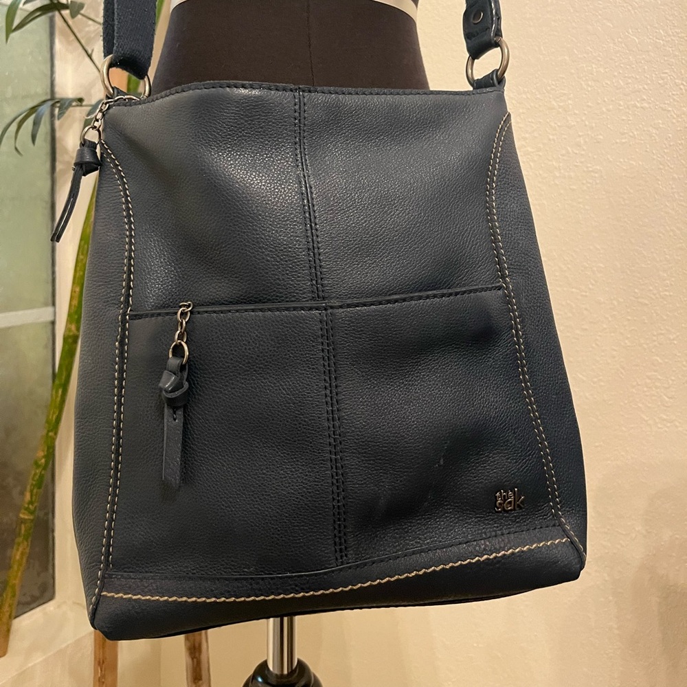 The Sak Lucia leather Crossbody Navy blue